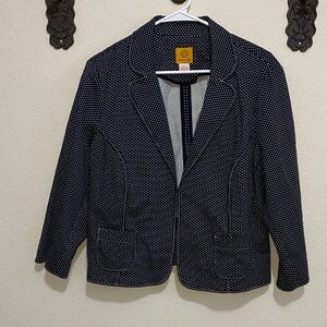 cropped polka dot blazer